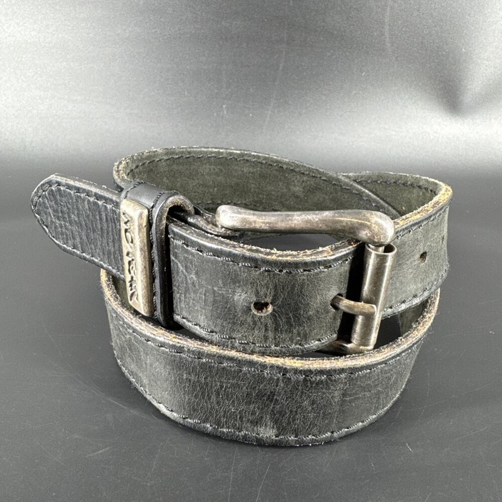 No Fear Mens Size 34 Black Leather Belt 8620 B